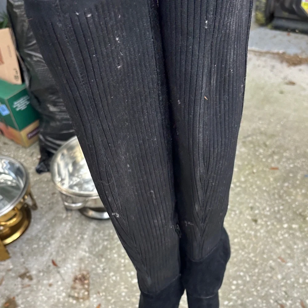 ANTONIO MELANI Black Over the Knee Boots